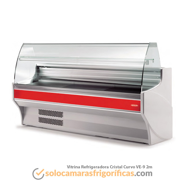 Vitrina Expositora Refrigerada Cristal Curvo 2m VE-9 Vitrina Expositora Refrigerada Cristal Curvo 2m VE-9